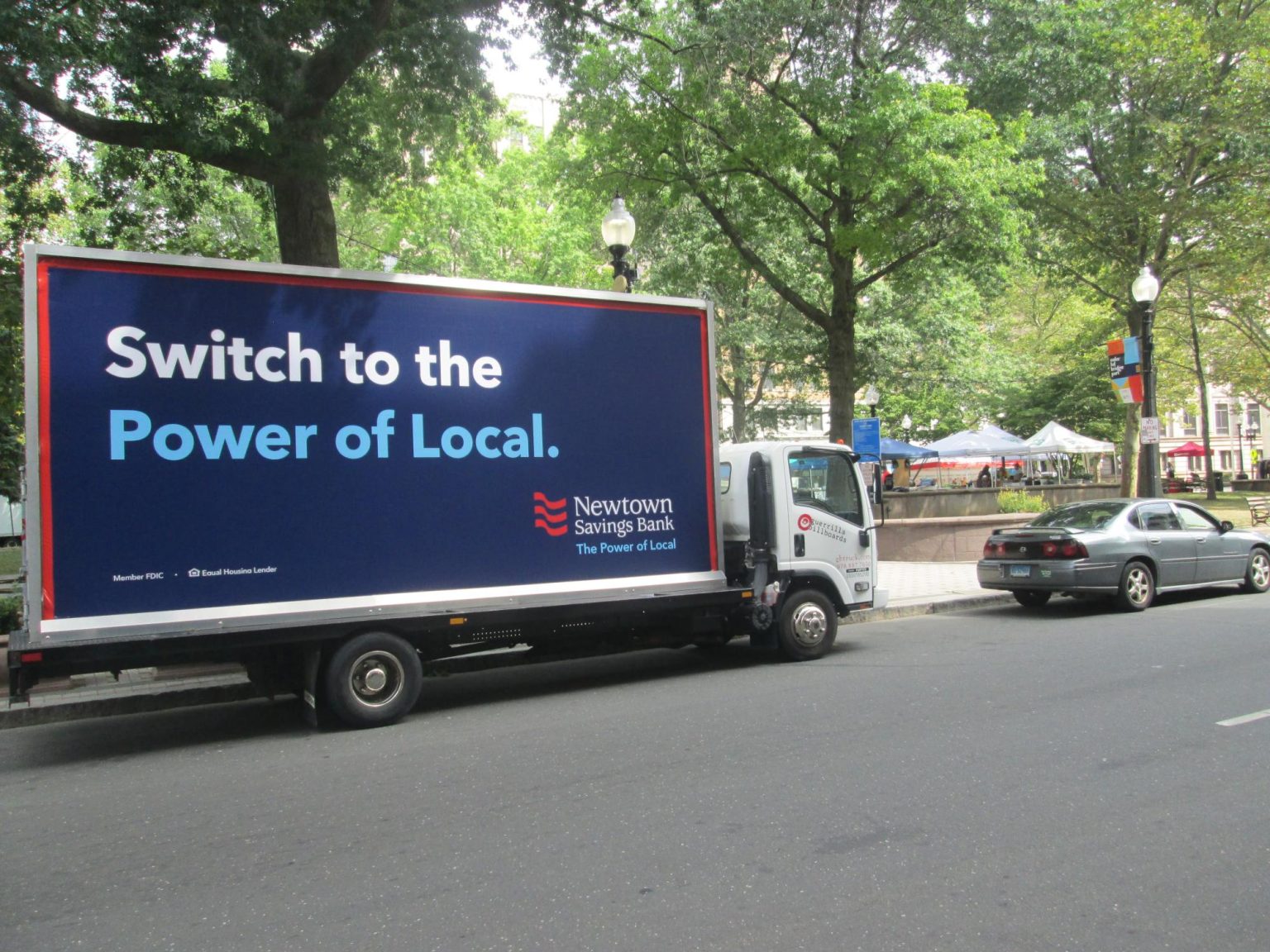 Newtown Savings Bank SWITCH Campaign Guerrilla Mobile Billboards